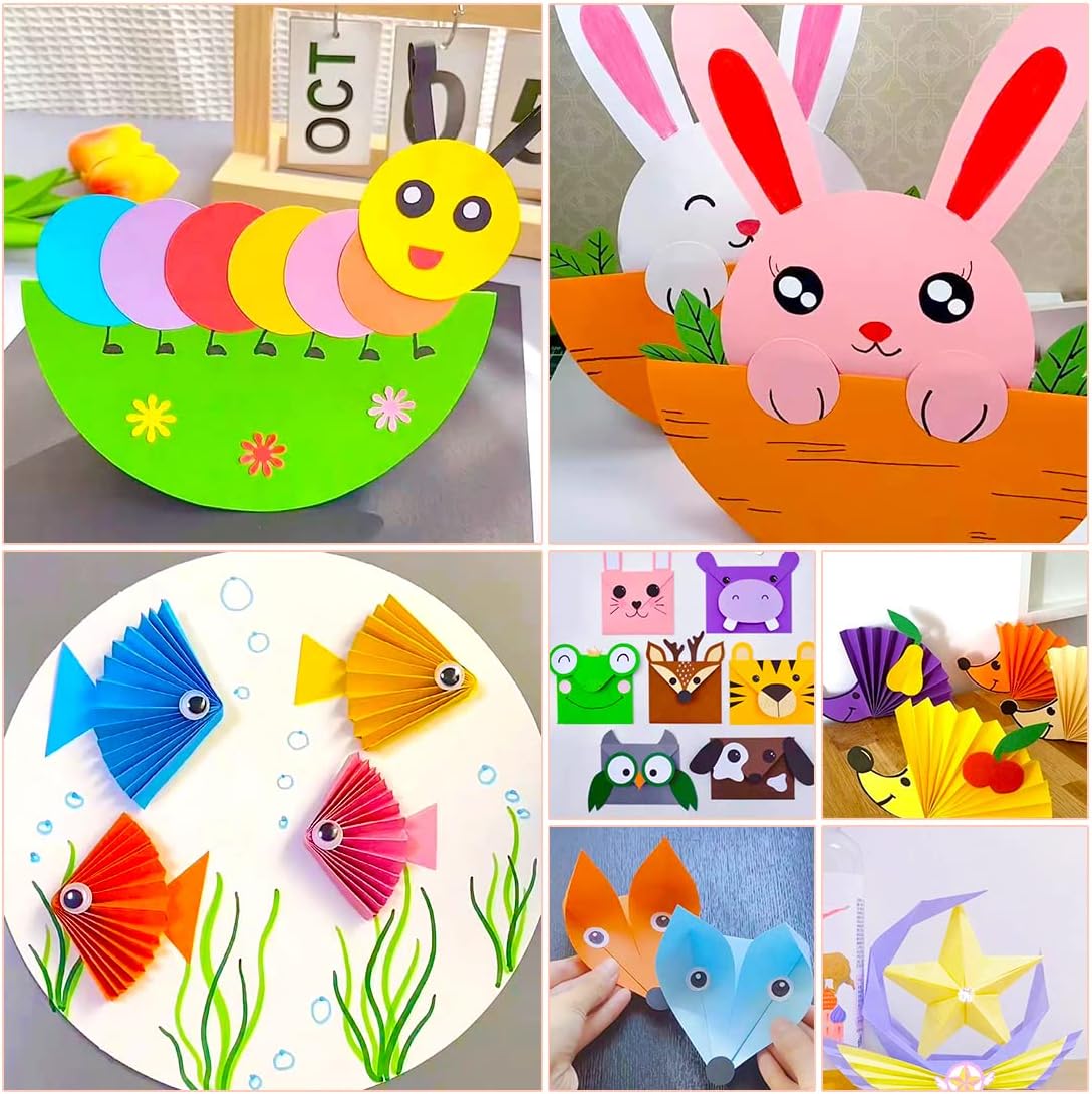 IOOLEEM Origami Paper, 200 Sheets, 20 Colors, 6 Inch Square, Double Sided Colored paper. - Image 5