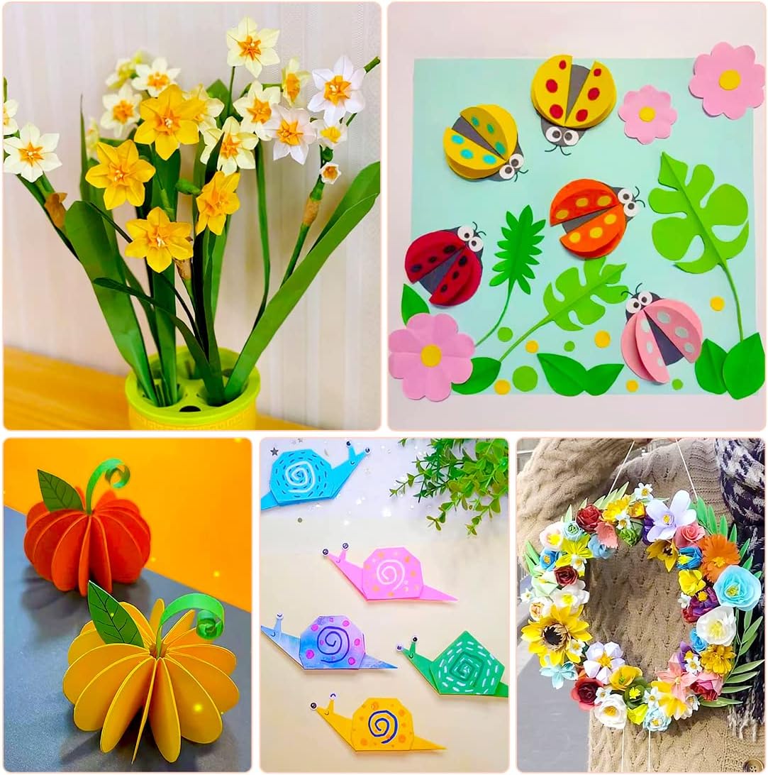 IOOLEEM Origami Paper, 200 Sheets, 20 Colors, 6 Inch Square, Double Sided Colored paper. - Image 6