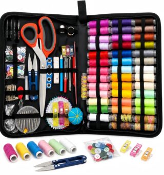 Forypretty Sewing Kit for Adults, 228 PCS Needle and Thread Kit with Tailor Scissors and Accessories, 43 XL Thread Spools, Travel Sewing Kit for Beginners, Oxford Cloth, Gift for Mom Grandma